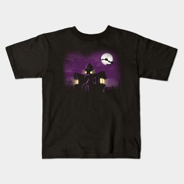 Spooky Haunted House Kids T-Shirt by NerdShizzle